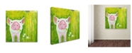 Trademark Global Michelle Faber 'Pig' Canvas Art - 14" x 14" x 2"